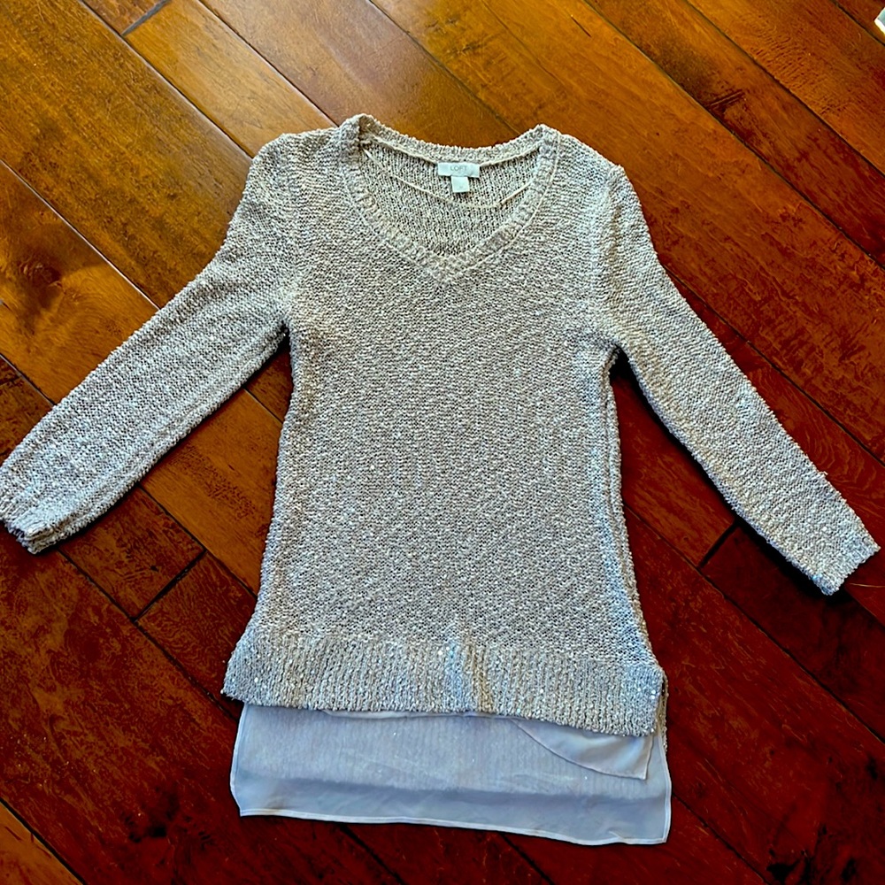Summer light sparkle sweater by Ann Taylor for LOFT